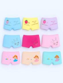 Pack 9 Calzones Niña 100% Algodón Cómodos Al Mayoreo Estilo Aleatorio 2-7 Año - Multicolor - Ver 2