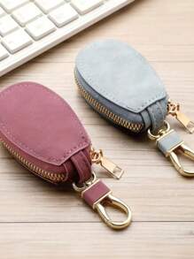 Estuche para llaves para hombres y mujeres, estuche para llaves de automóviles en general, de gran capacidad y multifuncional, bolsa de almacenamiento para llavero, simple y compacta para uso doméstico, mini cartera, monedero, cartera, llavero