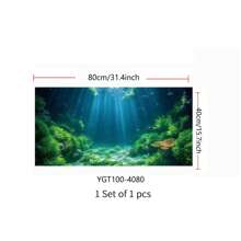 Sunshine Seaweed Themed Aquarium Background Painting, Terrarium Sticker, Create A Fantasy Underwater World For Fish And Shrimp, Aquarium Accessories, Aquarium Decoration