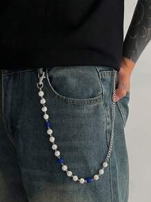 1/3 Stücke luxuriöser minimalistischer Diamant-Kugel-Ketten-Taillengürtel, Herren Körperkette zur Hosen Dekoration, geeignet für den täglichen Gebrauch, tolles Geschenk für männliche Freunde zu Neujahr, Weihnachten, Valentinstag