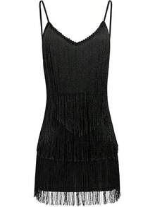 Women's Flapper Dress 1920s Gatsby Vintage Fringe Cocktail Party Dresses Halter Backless Tassels Latin Dance Dress Hoodies Hoodie Fall Clothes For Women Lounge Sets For Women Halloween Costumes Plus Size