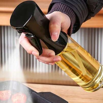 Olivenöl-Sprühflasche 250 ml – Nachfüllbarer Ölsprüher zum Kochen und für die Heißluftfritteuse, Küchenölspender, einfache Sprühflasche für die Heißluftfritteuse, tragbarer Speiseölsprüher für die Heißluftfritteuse, Salat, Grillen, Backen, Braten