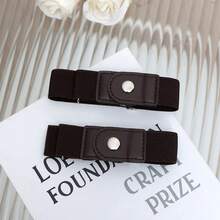 2 Stück elastischer Bund ist einfach und in der Länge verstellbar, praktisch und praktisch. Joker PU-Leder lässiger elastischer Bund ist für den täglichen Gebrauch geeignet