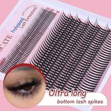 CORUSCATE Lash Clusters With Spikes Ultra Long 12-22mm Lash Spikes-9mm Bottom Lashes Supply Cluster Eyelash Extensions Pros Multi-Eye Lash Styles Eyelashes Manga/Spiky/Mega Look - 睫毛尖和睫毛根 - 查看 5