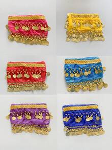 1 件异国风情狗/猫舞蹈腰带，涤纶柔软透气亮片裙，适合夏季中小型宠物