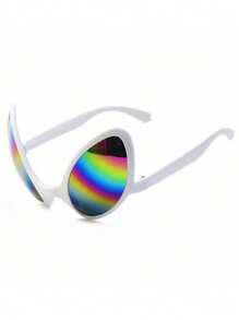 2 buc bandă de susținere și ochelari extratereștri, ochelari de soare curcubeu extratereștri, bandă de susținere cu antenă Popper, recuzită pentru costume de petrecere pentru cosplay, potrivită pentru bărbați și femei Halloween