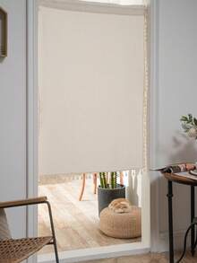Bubaba 2pcs Ivory Solid Color Boho Style Curtain Panels For Doorways Privacy, Bedroom, Closets, Windows, Living Room, Thermal Insulated - 白色 - 查看 4