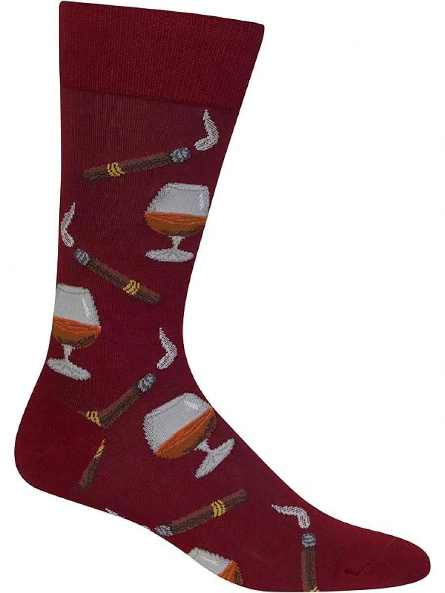 Hot Sox - Calcetines conversacionales para hombre - Verde militar - Ver 1