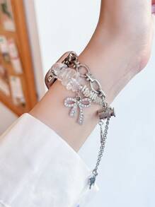 Bohemian DIY Dopamin Urlaubsstil Armband kompatibel mit Bändern 38mm 40mm 41mm 42mm 44mm 45mm 46mm 49mm für Frauen, handgefertigter modischer Uhrenarmband-Ersatz für Series SE 10 9 8 7 6 5 4 3 2 1