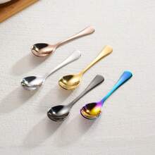 5pcs/10pcsExtra Small 304 Stainless Steel Spoon, Coffee Spoon, Seasoning Spoon, Salt Spoon, Medicinal Powder Spoon, Seasoning Spoon, Ice Cream Spoon