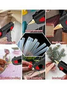 50 piezas de barras de pegamento termofusible transparentes de alta viscosidad, secado rápido y adhesivo fuerte, resistente al agua, anti-moho, sin olor irritante, adecuado para manualidades DIY, mantenimiento general, barras de pegamento termofusible de uso múltiple, herramientas y decoración del hogar, reparación de muebles, encapsulación de electrónica, accesorios de herramientas manuales y eléctricas