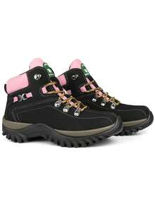 Women's Adventure Safety Trail Work Boot With Stitched Sole - 黑色 - 查看 3