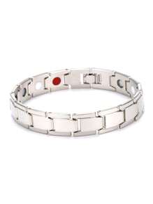 1 pièce Bracelet métallique magnétique à la mode et polyvalent pour hommes