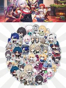 54pcs Cute Honkai: Star Rail Game Stickers, DIY Decorative Stickers For Water Bottles, Stationery, Computers