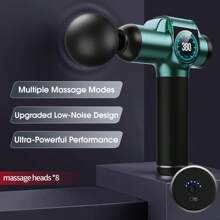 Portable Muscle Massage Gun For Body Massage, Massage Gun Deep Tissue, Silent Brushless Motor And Portable Massage Gun With 8 Interchangeable Heads For Deep Muscle Relief And Relaxation, Relax Gift