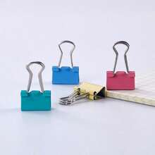 48 Coated Paint Metal Binding Clip | Corrosion Resistant And Tough Material | One Click Clamping For Exam Papers, Documents, Snacks | Essential For Simple Office Use - 彩色 - 查看 4