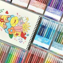36/162/168pcs Languo Classic Hand Account Gel Pens Set,  Large Capacity Hand Account Pens, Painting Pen, Note Fluorescent Pen, Highlighter Pen, Suitable For Office, Painting, Graffiti School Stationery Art Supplies - 彩色 - 查看 9