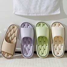 1 Pair Bathroom Slippers, Non-Slip, Waterproof, Massage Effect, Indoor Hotel Slip-Resistant Slippers, EVA Anti-Odor Home Slippers For Men And Women