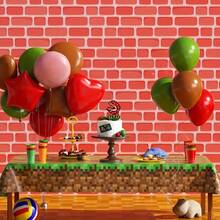 قطعة واحدة من قماش غطاء طاولة مستطيل تصميم بكسل قابل للتخلص منه، غطاء طاولة احتفالي، قماش طاولة البكسل الأخضر