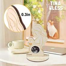 Tinabless 孕期妈妈孕肚照片超声波扫描，孕妇相框，木制礼品，相框，超声波扫描图片，孕期宝宝，展示纪念品，适合准妈妈的婴儿洗礼家庭装饰礼品，婴儿洗礼复活节礼品，适合男孩/女孩的物品