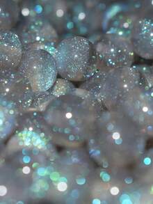 50颗8/10/12毫米灰色彩虹珠 - 合成圆形珠子，带有彩虹闪光，适合制作珠宝、手链、项链 - 母亲节DIY手工材料，珠宝制作珠子 - 灰色 - 查看 4