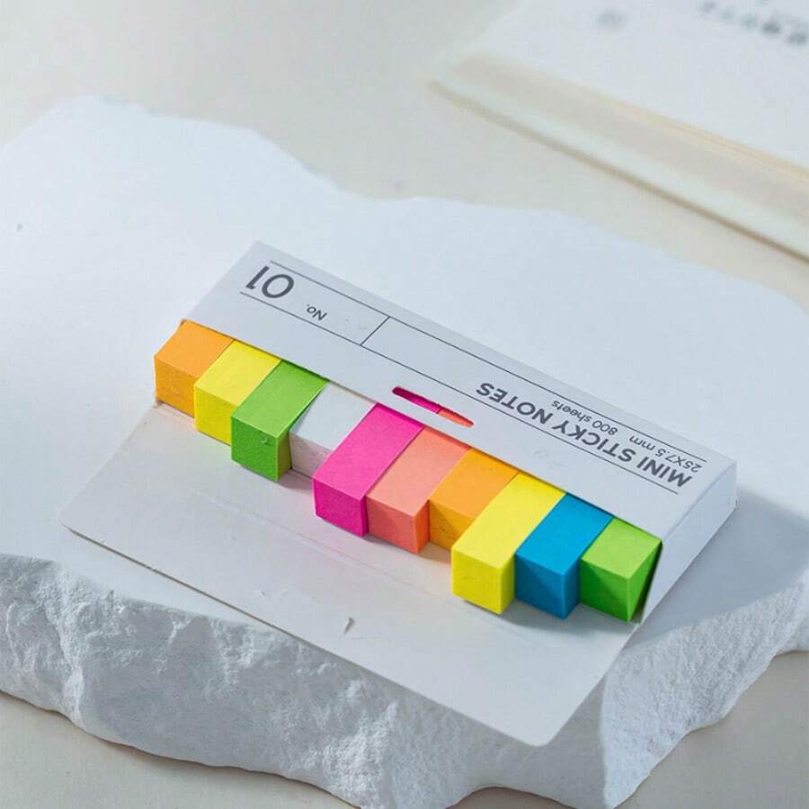 800 张盒装便利贴、索引标签、阅读便利贴、记号笔、自粘页面标记、索引贴纸、透明防水便利贴、学校用品、返校