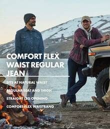 Jeans de talla regular con cintura cómoda y elástica para hombres - Morado - Ver 7