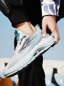 男士轻便透气网眼运动鞋 - 防滑橡胶鞋底，低帮设计适合健身房、训练和日常穿着 - 四季舒适，健身鞋，时尚鞋类，舒适贴合，运动鞋，专为健身爱好者设计