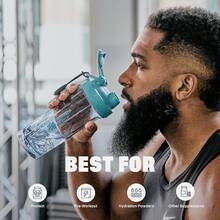 BlenderBottle Shaker Bottle Pro Series Protein Shakes And Pre Workout, 28-Ounce, Black (Pack Of 1) - Xanh lam - Xem 6