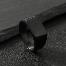 Men Minimalist Ring Silver Stainless Steel Fashionable Popular Jewelry Gift Party