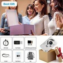 1pc12MP Digital Camera 16X Zoom 2.4" TFT Screen Autofocus FHD, Portable DSLR Travel Camera For Outdoor Holiday Party Christmas Halloween Birthday Gift(Silver) - Silver - View 2