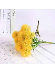 1/5/20PCS Artificial Plants Dandelion Leaves Plastic Fake Greenery, Romantic Artificial Flowers Plastic Centerpieces Bouquet For Wedding Room Home Hotel Party Event New Years Gifts Handheld Flower Arrangement For Valentine's Day Wedding/Home/Bedroom/Living Room/Table Decoration/Bride's Bouquet/Outdoor Garden - Yellow - View 7