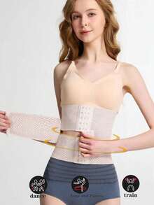 1 pieza es una prenda moldeadora deportiva y casual ajustada específicamente diseñada para mujeres, con un cinturón de goma de cloropreno segmentado y transpirable con hebilla y un cinturón acelerador de quema de grasa de plástico para el control de la grasa abdominal y el entrenamiento de la cintura. Este es un cinturón moldeador que puede ayudarte a ejercitarte mejor. Cinturón de cintura adecuado para ejercicio, hogar, deportes y caminar.