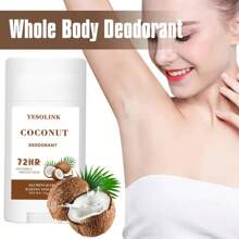 عود مزيل العرق جوز الهند، رائحة تدوم 72 ساعة، مصنوع من مستخلص جوز الهند، خال من الألمنيوم والصودا الكاوية، سهل الاستخدام، لا يحتاج غسيل، مناسب للرجال والنساء، مناسب للأنشطة الخارجية والسفر والعمل