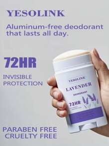 عود مزيل العرق المعطر برائحة الخزامى 75 مل، للإبط والرقبة والجسم والقدمين، يوفر نضارة لمدة 48 ساعة، مناسب للاستخدام الخارجي في الصيف، هدية رائعة