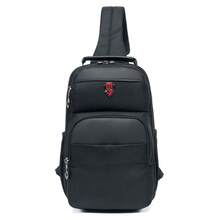Swissport Shoulder Bag Bolsa Transversal Masculina Espaço Multifuncional Antifurto - Preto - Visão 1
