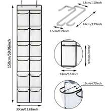 35件装大号口袋式门后鞋架，采用耐用牛津布制成，适用于门、金属衣柜，可用作鞋架