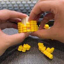 3D Printed Creative Corn Cubic Puzzle Brain Teaser Toy, Decompression Assembling Toy For Teens & Office Workers, Interlocking Corn Kernel Pieces Exercising Brain Power, Interesting Gift For Friends - Corn Cubes - View 4