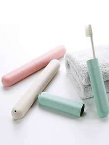 3/2/1pc Toothbrush Holder, Mixed Color, Toothbrush & Toothpaste Storage Container, Dental Care, Travel Friendly, Compact Design, Easily Fits In Luggage, Suitable For Bathroom, Bedroom, Home Travel Essentials Vacation Holiday - Multicolor - View 6