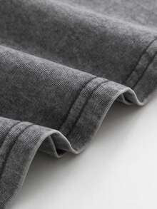 Hot Blooded Japanese Cartoon Anime: One Step Inside The First Divine Fist Screen, One Fist Of God, Inspirational Story, Boxing Enthusiast, Gym Muscle Male Gospel, Become A Hot Blooded Male Boxer Pattern Printed 230g Washed Cotton T-Shirt, Men's Summer High Quality Printed Washed Cotton Retro Fashion Brand Loose Casual Grey T-Shirt, Single Piece, Suitable For Outdoor Wearing In Summer, With A Certain Thickness, Daily Wear And Friend Gifts, Back To School Gifts - 灰色 - 查看 5