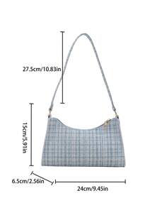 Bolso de hombro con cremallera para mujer, de estilo minimalista, casual y elegante