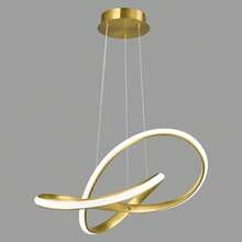 YQYYFC Modern LED Pendant Light With Irregular Ring Lights 6000K Gold LED Adjustable Chandelier Contemporary Ceiling Light Fixture For Kitchen Dining Room Bedroom Kitchen Island - 金子 - 查看 8