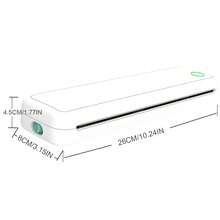 Portable Thermal Printer, Inkless Printer, Includes 1 Roll Of A4 Paper, Suitable For Office, Home, Travel, Document Printing, Photo Printing