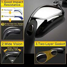 Bộ kính bơi mạ dành cho người lớn, chống sương mù, chống thấm nước, tròng kính HD - chống rò rỉ, chống tia UV, thích hợp cho luyện tập, hồ bơi, bãi biển, có nút tai bảo vệ tai, đồ dùng cần thiết cho bãi biển, phụ kiện bãi biển, phao bơi - trắng - Xem 4