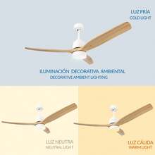 132cm Ceiling Fan With LED Light, 6 Speeds, Low Noise, Summer/Winter, With OstarkDom-LEDUNI Remote Control - 53W-woof - View 5