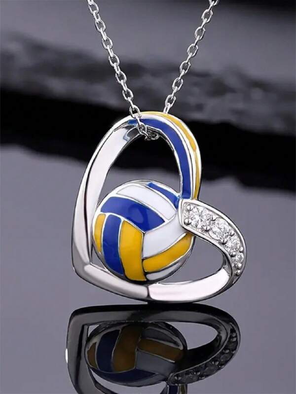 1 pieza Collar con colgante de fútbol de moda para adolescentes, joyería para fiesta, regalo de cumpleaños