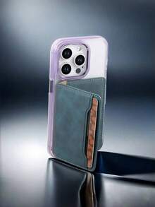 1个兼容Apple MagSafe磁吸卡座，可吸附裸机或磁吸手机壳，容量大，轻巧，黑色、蓝色、咖啡色，提供更多选择，小巧轻便无负担，适合旅行、大学、办公室、办公桌，旅行必备 - 彩色 - 查看 2