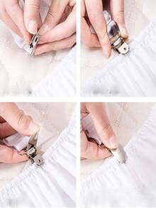 4pcs Bed Sheet Clips, Non-Slip Triangle Bed Sheet Clips, Adjustable Bed Sheet Clips