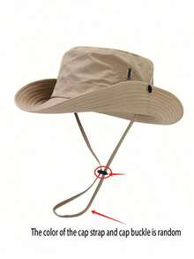 Outdoor Wide Brim Sun Hat, Breathable Hiking Cap, Unisex Sun Protection Hat, Anti-UV Couple Hats - A - View 11