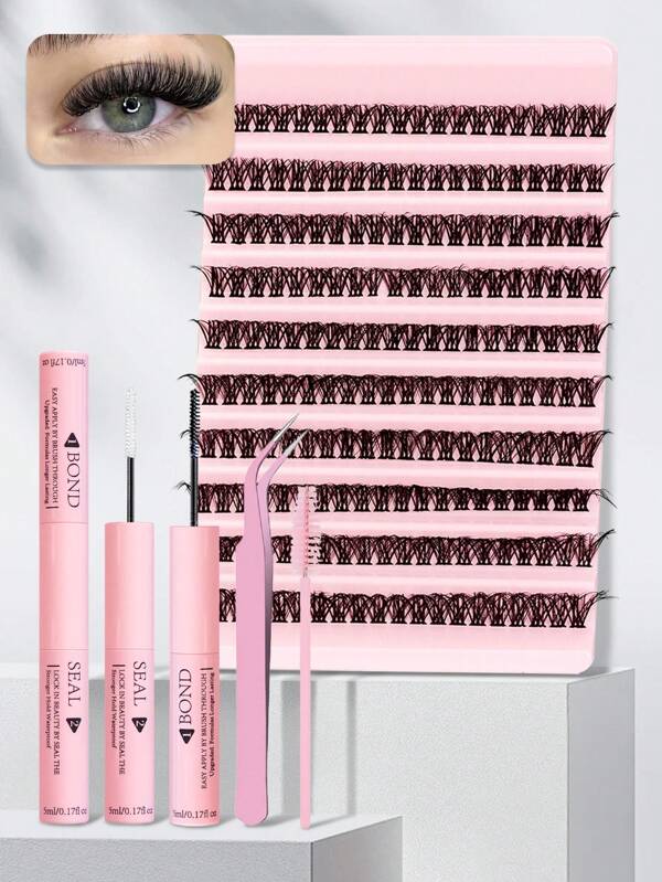 200 Stück Wimpernverlängerungs-Set C-Rolle 10-16mm gemischte Länge Wimpernbüschel mit Wimpernverlängerungs-Make-up-Tool. Natürliche, feine, handgefertigte Kunstwimpern für einen lockigen, dichten und natürlichen Make-up-Effekt. Wimpernbüschel-Set, Wimpern, Kunstwimpern.